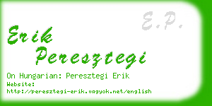 erik peresztegi business card